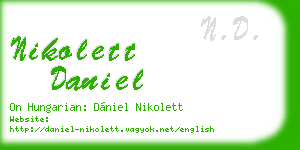 nikolett daniel business card